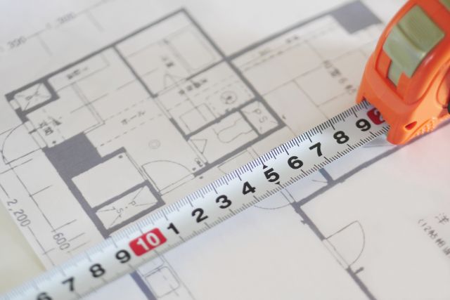 設計図とメジャー